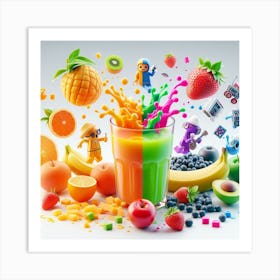 mixture of juices Art Print