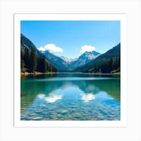 Lake In The Mountains Art Print