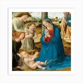 The Adoration Of The Christ Child; Cosimo Rosselli Art Print