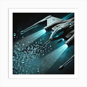 A High Tech, Sci Fi Scene Showing The Aqua Phantom 2 Art Print