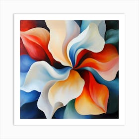 Abstract Flower Painting Art Print