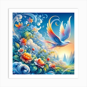 Dove In The Sky Art Print