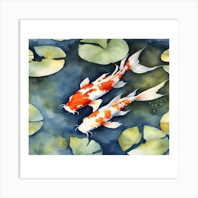 Koi Fish Art Print