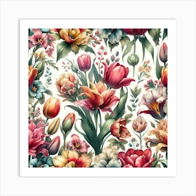 Floral Wallpaper Art Print