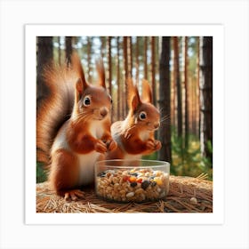 Squirrels Art Print