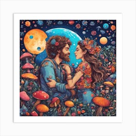 Psychedelic Love Art Print