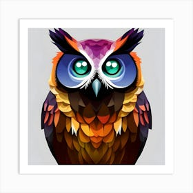 Colorful Owl 26 Art Print