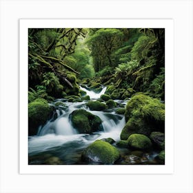 Mossy Stream Art Print