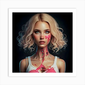 Butchered Barbie 5 Art Print