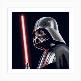 Darth Vader Star Wars Dot Art Print Art Print