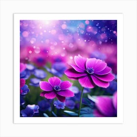 Purple Flowers 1 Art Print