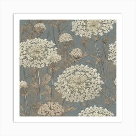 Tranquil Elegance Modern Muted Queen Anne's Lace 2 Art Print