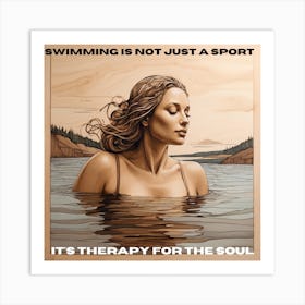 Swimming Is Not Just A Sport It'S Therapy For The Soul 1 Art Print