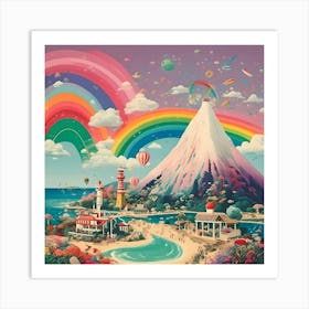 Rainbow Island Art Print