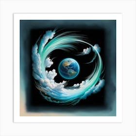 Earth In The Clouds Art Print