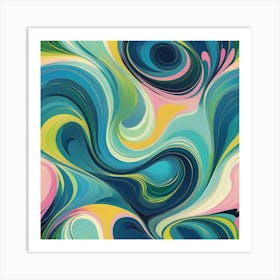 Abstract Swirls 1 Art Print