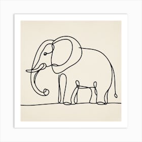 Elephant Picasso style 7 Art Print