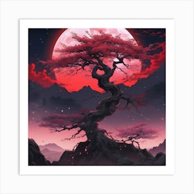 Red Moon Art Print