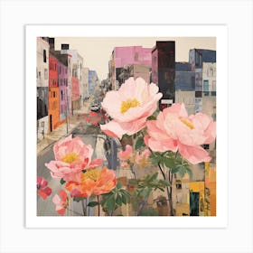 Peonies On The Street Art Print