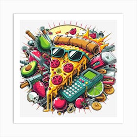 Pizza T Shirt Design Art Print