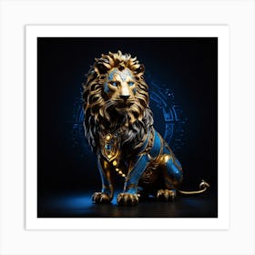 Lion Statue Art Print