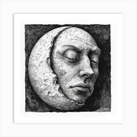 Moon'S Face Art Print