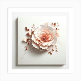 Pink Flower Wall Art Art Print