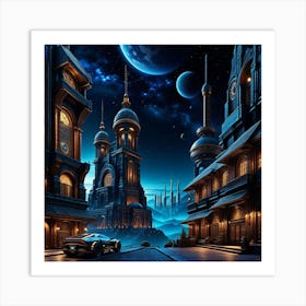 Futuristic City 1 Art Print