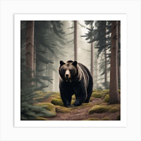 Bear In The Forest Art Print