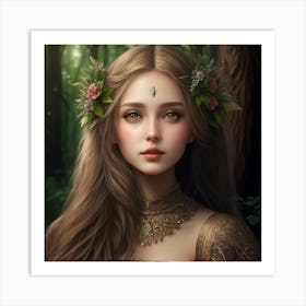 Lady of the Wood Art Print