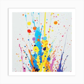 Colorful Splashes Art Print