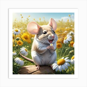 Mouse In The Meadow Art Print