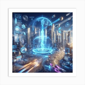 Futuristic City 4 Art Print