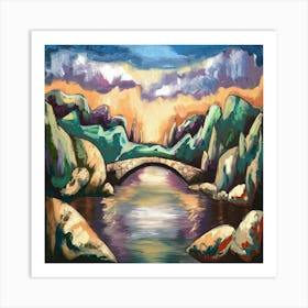 Bridge Over The River Art Print