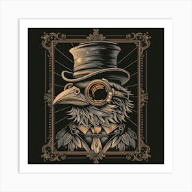 Steampunk Crow 7 Art Print