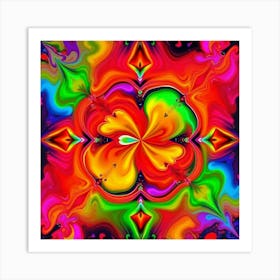 Psychedelic Flower 2 Art Print