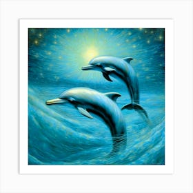 Dolphins Art Print