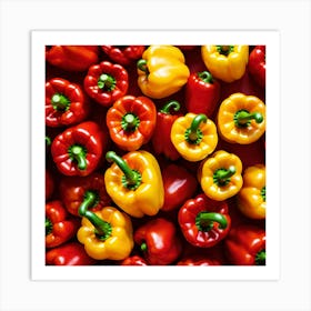 Colorful Peppers 60 Art Print