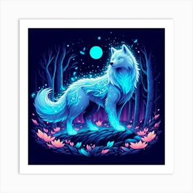 A mystical wolf Art Print