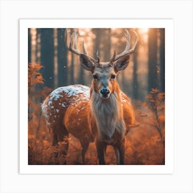 465305 A Beautiful Deer, A Brown Horse, A White Owl, A Be Xl 1024 V1 0 Art Print