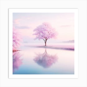 pastel colors reflection Art Print