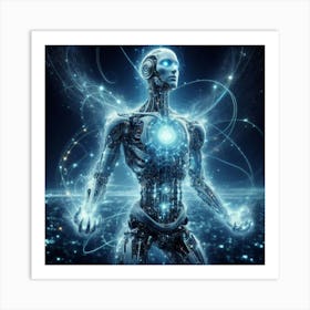 Humanoid Robot Art Print