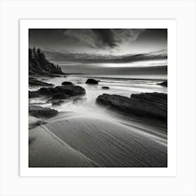 Black And White Seascape 41 Art Print