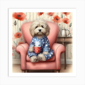 Dog In Pajamas 1 Art Print