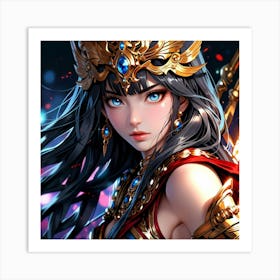 Default A Gracefully Fierce Anime Warrior Princess Her Intrica 3 (2) Art Print