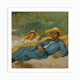 the siesta la siesta by vincent van gogh 1 Art Print