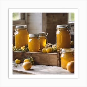 Jars Of Honey Art Print