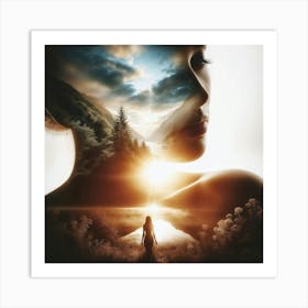 Double Exposure Dreamscape 1 Art Print