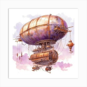 Steampunk Airship Art Print