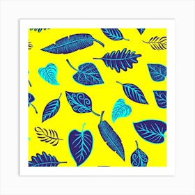 Leaves Pattern Picture Detail Art Print